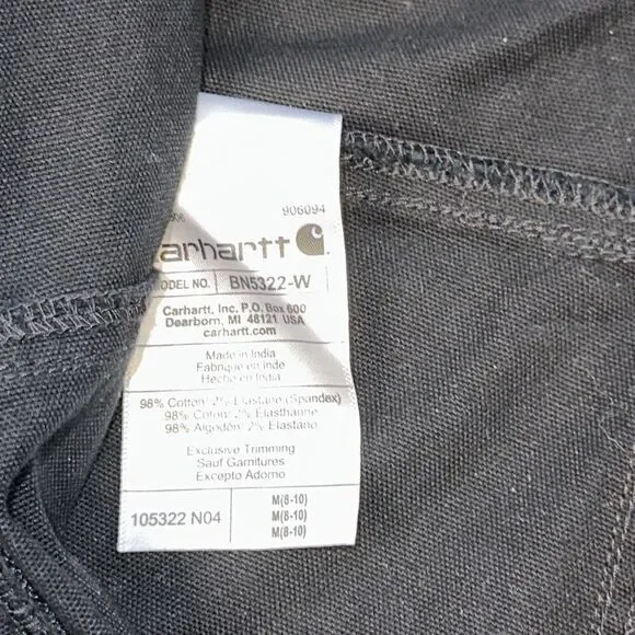 NWT Carhartt women’s Rugged-Flex Relaxed Fit Canvas Coverall sz M 8-10 BN5322-W - Picture 7 of 7